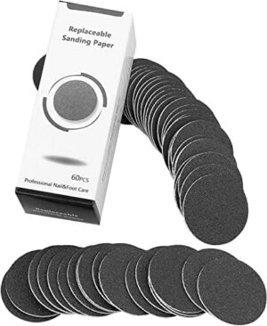 Kafei 60 sztuk wymiennych podkładek z papieru ściernego, do elektrycznego pilnika do stóp do usuwania kallusów i pedicure