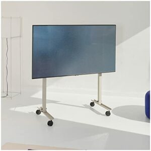 Pedestal Straight Rollin' stojak pod telewizor z kółkami, do telewizorów o przekątnej ekranu 40 do 70 cali, stojak na telewizor i wózek telewizyjny, na kółkach, stojak pod telewizor do salonu, podwyższenie telewizora (szary)