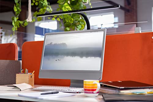 Unilux Lampa biurkowa LED Strata do zaciskania, ściemniana, czarna, 70 x 80 cm - obrazek 3