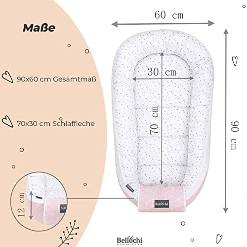 Bellochi Baby Nest kapsuła do spania dla noworodka, 100% bawełna, cert - obrazek 3