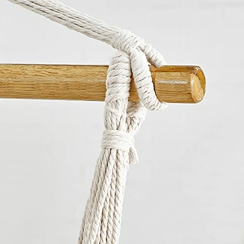 SONGMICS Fotel wiszący, huśtawka wisząca, krzesło wiszące z 2 poduszkami, metalowy łańcuszek, obciążenie do 150 kg, do użytku wewnątrz i na zewnątrz, do salonu, sypialni, ciemnoszary GDC187G02 - obrazek 3