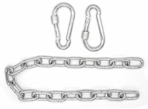 AMANKA Łańcuch do fotela wiszącego, 230 kg, zawieszenie 50 cm, 2 karabińczyki, do huśtawki, hamaka, worka bokserskiego