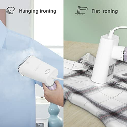 WANNYTON prostownica parowa żelazko podróżne żelazko parowe parowiec odzież żelazko ręczne ze szczotką parową 150 ml 1000 W na wakacje domowe podróż służbowa - obrazek 8