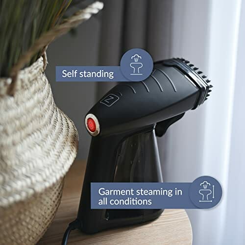 ZEEGMA Handig Parownica (steamer) do ubrań, 1500 W, 40 sekund przygoto - obrazek 2