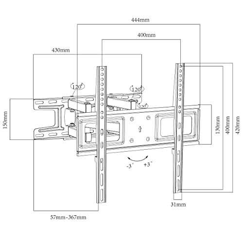 Redox-K35 - Wysokiej jakości obrotowy uchwyt do telewizora LCD LED 32" - obrazek 2