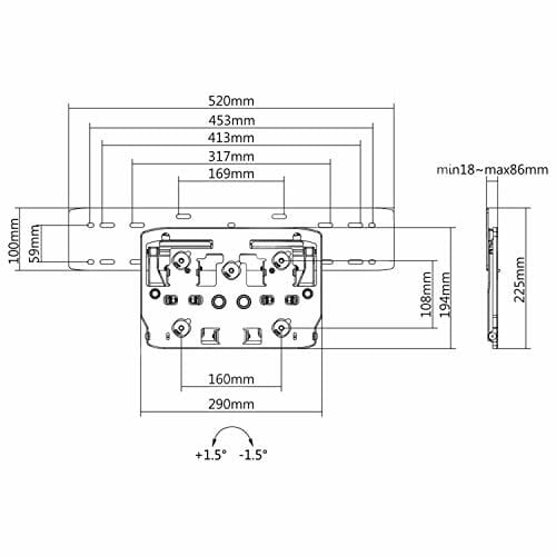 Maclean MC-837 QLED TV Micro-Gap uchwyt ścienny do Samsung Q7/Q8/Q9/Q7FN/Q9FN 75" do 50 kg Ultra Slim - obrazek 6