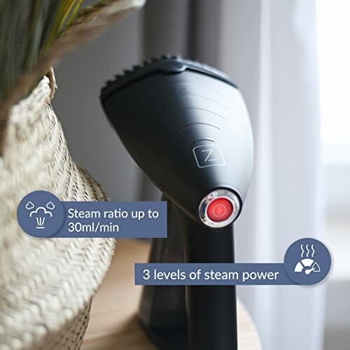 ZEEGMA Handig Parownica (steamer) do ubrań, 1500 W, 40 sekund przygoto - obrazek 4