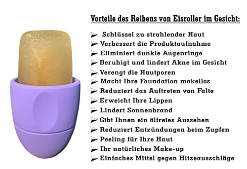 Wałek do lodu do twarzy, kule lodu, narzędzie do masażu twarzy i oczu, wałek do lodu wielokrotnego użytku, przeciwzmarszczkowy (różowy) - obrazek 6