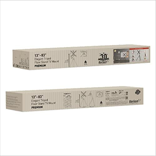 Barkan 13 - 83 cali stojak pod telewizor z regulacją wysokości w stylu sztalugi, wytrzymuje do 50 kg, stojak, statyw, statyw pod telewizor, maks. VESA 600 x 400, uchwyt na telewizor - obrazek 5