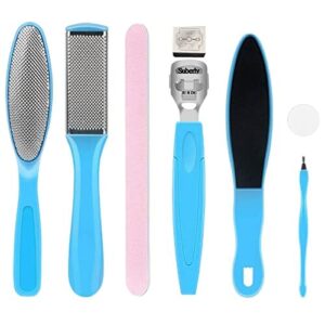 Zestaw pilników do stóp 8 w 1 profesjonalny zestaw do usuwania twardej skóry pedicure ze stali nierdzewnej narzędzia do pielęgnacji stóp dla kobiet mężczyzn do salonu lub domu