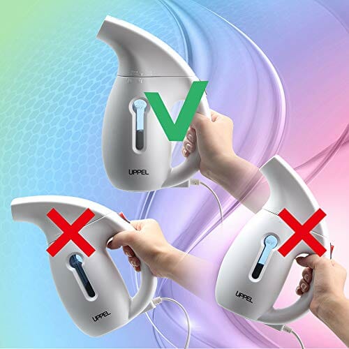 UPPEL Żelazko parowe Steamer, żelazko podróżne, szczotka parowa, przenośna ze zbiornikiem na wodę 180 ml, mini idealne do domu, na urlop i w podróży służbowej, bezpieczne i lekkie - obrazek 3