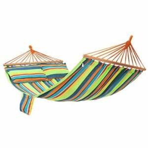 SONGMICS Hamak wieloosobowy, przenośny i oddychający, 210 x 150 cm, TÜV Rheinland, obciążenie statyczne 300 kg, do ogrodu na zewnątrz GDC22Q