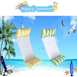 May Huang Nadmuchiwany hamak, 2 sztuki, 4 w 1, do basenu, dla dorosłych i dzieci, do wypoczynku, na basen, na plażę, zabawka wodna