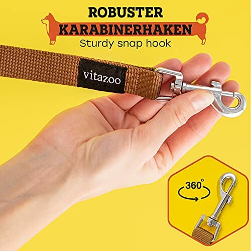 Brązowa smycz dla psa - regulowana, 4 długości, odpowiednia dla dużych - obrazek 5