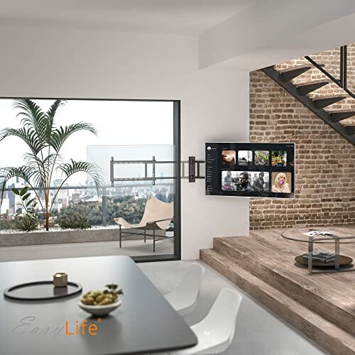 EasyLife Uchwyt ścienny TV, uchwyt elektrycznie obracany do 170°, uchw - obrazek 9