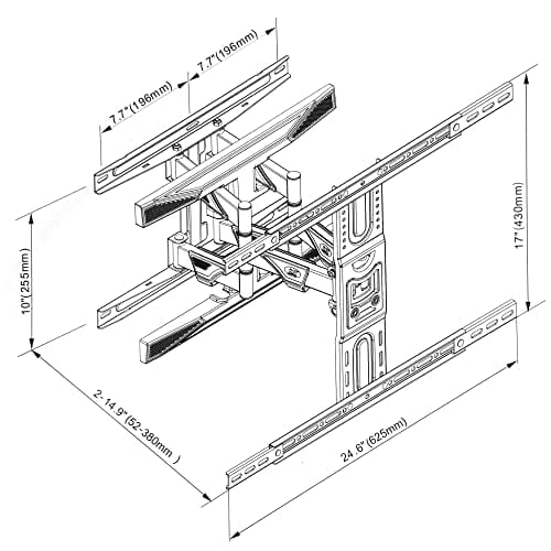 Uniwersalny uchwyt ścienny do telewizorów LCD/LED od 45 do 75 cali (11 - obrazek 3