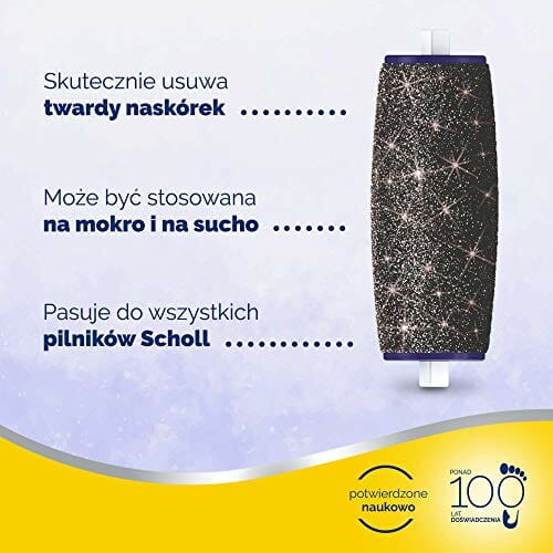 Scholl Velvet Smooth Wet&Dry Głowice obrotowe do pilników Scholl z kryształkami diamentów silnie ścierające martwy naskórek i zrogowacenia na stopach na sucho i na mokro 2 szt. - obrazek 6
