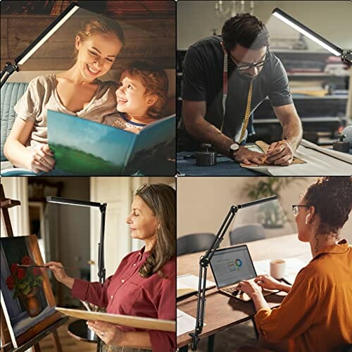 Lampa Biurkowa LED z Zaciskiem (Swing Arm - Czarny) - obrazek 10