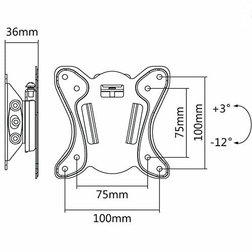 Maclean MC-715 Regulowany Uchwyt Ścienny do Monitora i Telewizora, Sta - obrazek 4