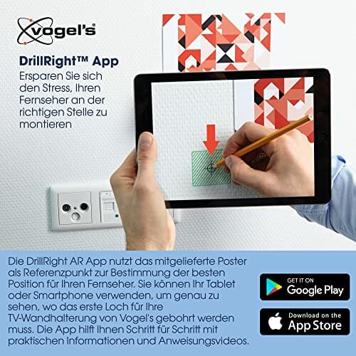 Vogel's TVM 3605 płaski uchwyt ścienny do telewizora 40-100 cali, maks. 75 kg, uchwyt TV maks. VESA 600x400, uniwersalna kompatybilność, odległość od ściany tylko 2,2 cm - obrazek 3