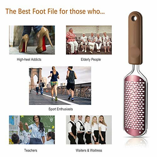 Pedicure pilnik do stóp - duży tarnik do stóp, kolosalny pilnik do stóp, profesjonalny pilnik do modzeli ze stali nierdzewnej, do mokrych i suchych stóp - obrazek 6
