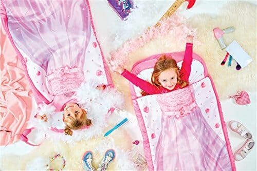 Worlds Apart Junior-ReadyBed – śpiwór dziecięcy i łóżko dmuchane w jednym, poliestrowym, różowo-białym, 150 x 62 x 20 cm - obrazek 7