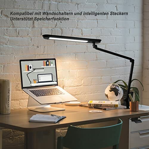 AmazLit lampa biurkowa LED, 1100 lumenów, z zaciskiem, ramię obrotowe, lampa architektoniczna, 18 W, wysoka jasność, bez oślepiania, ochrona oczu, lampa biurowa, oświetlenie wielozadaniowe / funkcja - obrazek 8