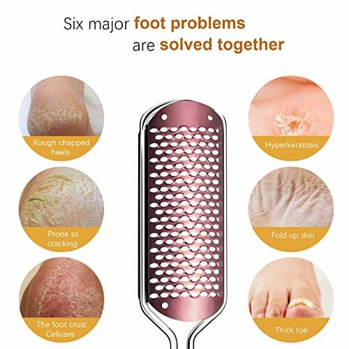 Pedicure pilnik do stóp - duży tarnik do stóp, kolosalny pilnik do stóp, profesjonalny pilnik do modzeli ze stali nierdzewnej, do mokrych i suchych stóp - obrazek 8
