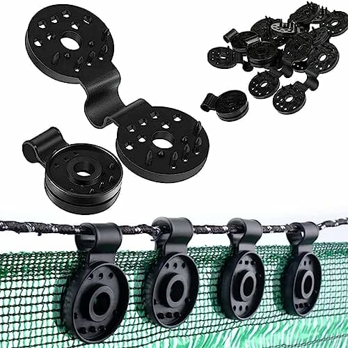 50 Stück Kunststoff-Clips für schutztuch, Clips für Sonnensegel Schwarz, Shade Cloth Plastic Clips mit öse, Kunststoffclip Für Sonnenschutznetz für Verbindungsseile Schattennetze Leitplanken