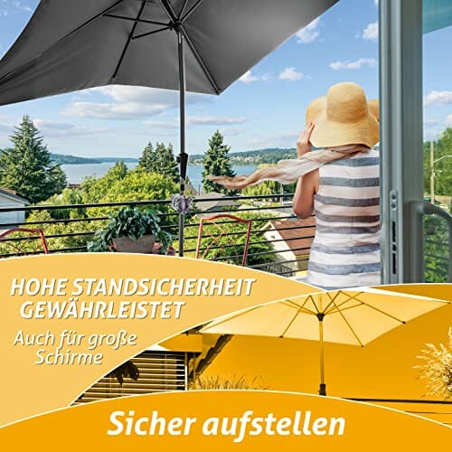 4smile Uchwyt na parasol przeciwsłoneczny na balustradę balkonową - be - obrazek 6