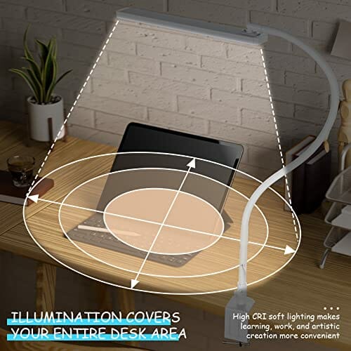 Lampa Biurkowa LED z Zaciskiem (Gooseneck - Czarny) - obrazek 9