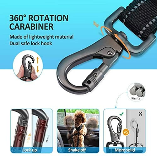 Uprząż bezpieczeństwa dla psa, pas bezpieczeństwa 3 w 1, odblaskowy pa - obrazek 5