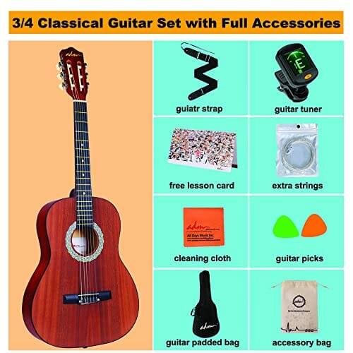 ADM Klasyczna gitara dziecięca 3/4, akustyczna, koncertowa dla początk - obrazek 2