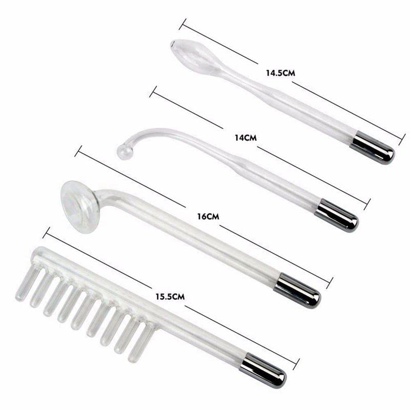 Retoo Przenośna maszyna HF Darsonval o wysokiej częstotliwości z 4 urządzeniami do masażu twarzy, przenośny zestaw do ujędrniania skóry o wysokiej częstotliwości, urządzenie kosmetyczne do redukcji zmarszczek, ciała i twarzy, trądziku, biała - obrazek 2