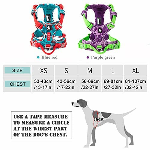 Szelki dla psa, bez ciągnięcia, odblaskowe, oddychające, regulowane przednie klipsy, szelki dla psa, outdoorowe, kamizelka treningowa dla zwierząt domowych, łatwa do kontrolowania, odpowiednia dla dużych, średnich i małych psów, bezpłatne oświetlenie LED dla psa - obrazek 4