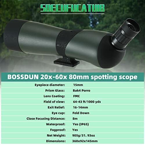 Statyw do spektyw, torba do przenoszenia i adapter do smartfona – HD wodoszczelny monokular zakres zastosowania do safari, zwiedzania, stargazing, łucznictwo, kemping, dzikie zwierzęta, strzelanie sportowe - obrazek 2