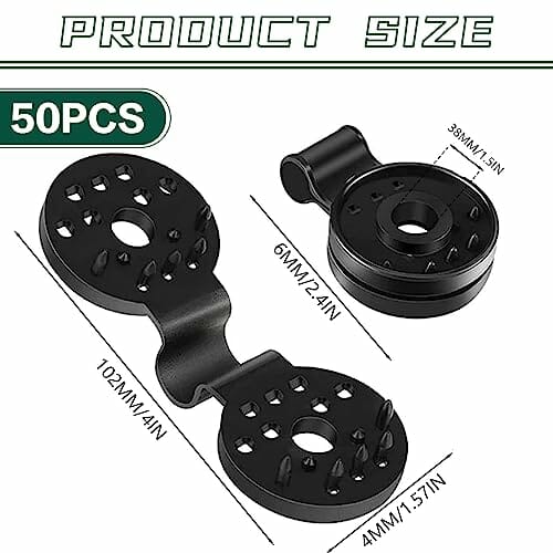 50 Stück Kunststoff-Clips für schutztuch, Clips für Sonnensegel Schwarz, Shade Cloth Plastic Clips mit öse, Kunststoffclip Für Sonnenschutznetz für Verbindungsseile Schattennetze Leitplanken - obrazek 13