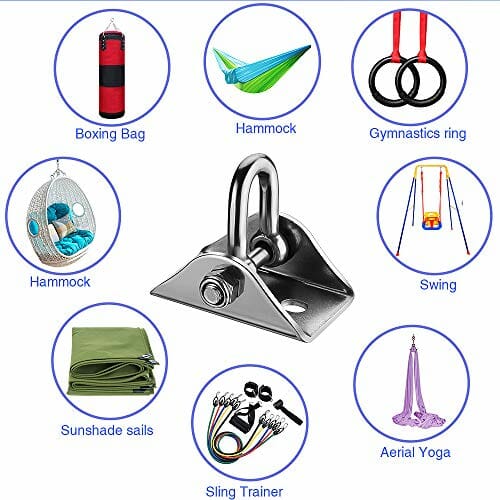 2 sztuki o pojemności 450 kg, obracane o 180°, ciche haki sufitowe do - obrazek 2