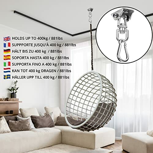 BELLE YOU Wytrzymały haczyk do sufitu wiszącego (zestaw 2 sztuk) - Obr - obrazek 4