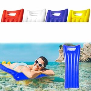 ANTEVIA - Nadmuchiwany materac do basenu lub plaży 180 x 70cm | Ponad 20 modeli | Poduszka na basen | Materiał: PVC | Kolor: Niebieski (Monvar Niebieski)