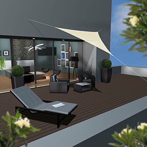 AMANKA Sonnensegel UV - 3 x 3 m HDPE Dreieck - Sonnenschutz Samolot Üb - obrazek 9