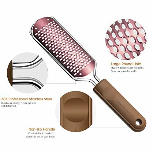 Pedicure pilnik do stóp - duży tarnik do stóp, kolosalny pilnik do stóp, profesjonalny pilnik do modzeli ze stali nierdzewnej, do mokrych i suchych stóp - obrazek 4