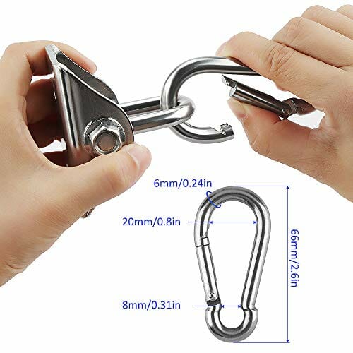 2 sztuki o pojemności 450 kg, obracane o 180°, ciche haki sufitowe do - obrazek 6