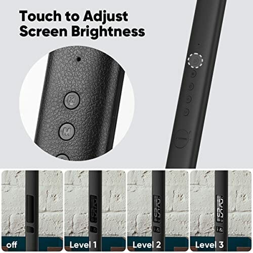 WILIT U13 9 W lampa biurkowa LED z przyłączem USB do ładowania smartfona, 3 kolory i 5 poziomów ściemniania, kalendarz na ekranie i budzik, sterowanie dotykowe, czarna - obrazek 5