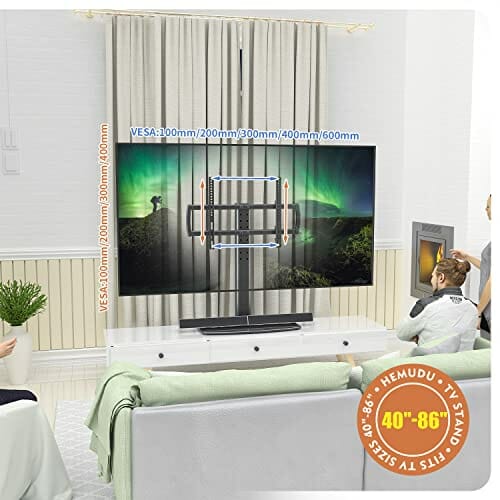 HT03B-003P Uniwersalny stojak pod telewizor z uchwytem ściennym od 40 - obrazek 6