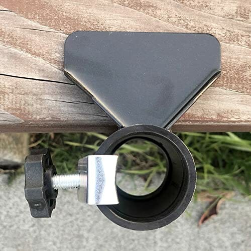 Terrassenschirm Klemme Schirmständer Feste Clip Schirmständer Für Balkon Strand Schirmhalter Klemme Sonnenschirm Halterung Sonnenschirm Befestigung Für Geländer Zaun Deck Dock Und Terrasse(Schwarz) - obrazek 3