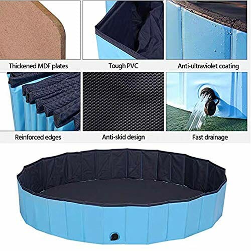 Brodzik dla zwierząt domowych i dzieci, L: 120 x 30 cm) składany basen - obrazek 6