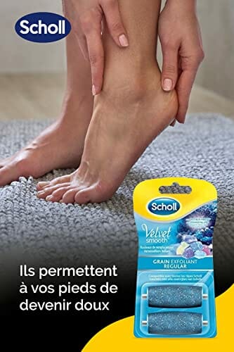 Scholl Velvet Smooth 3040254 Rolki do Pilnika, Niebieski, 2 szt. - obrazek 5