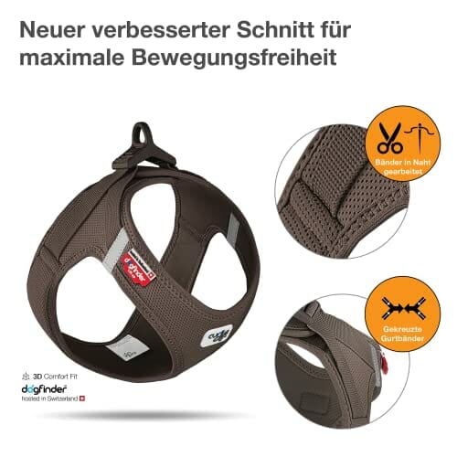 Vest Harness curli Clasp Air-Mesh Brown S - obrazek 7