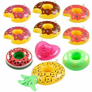 VGOODALL Nadmuchiwany uchwyt na napoje, 10 sztuk, uchwyt na butelki, puszki, dekoracja na imprezę, zabawki kąpielowe